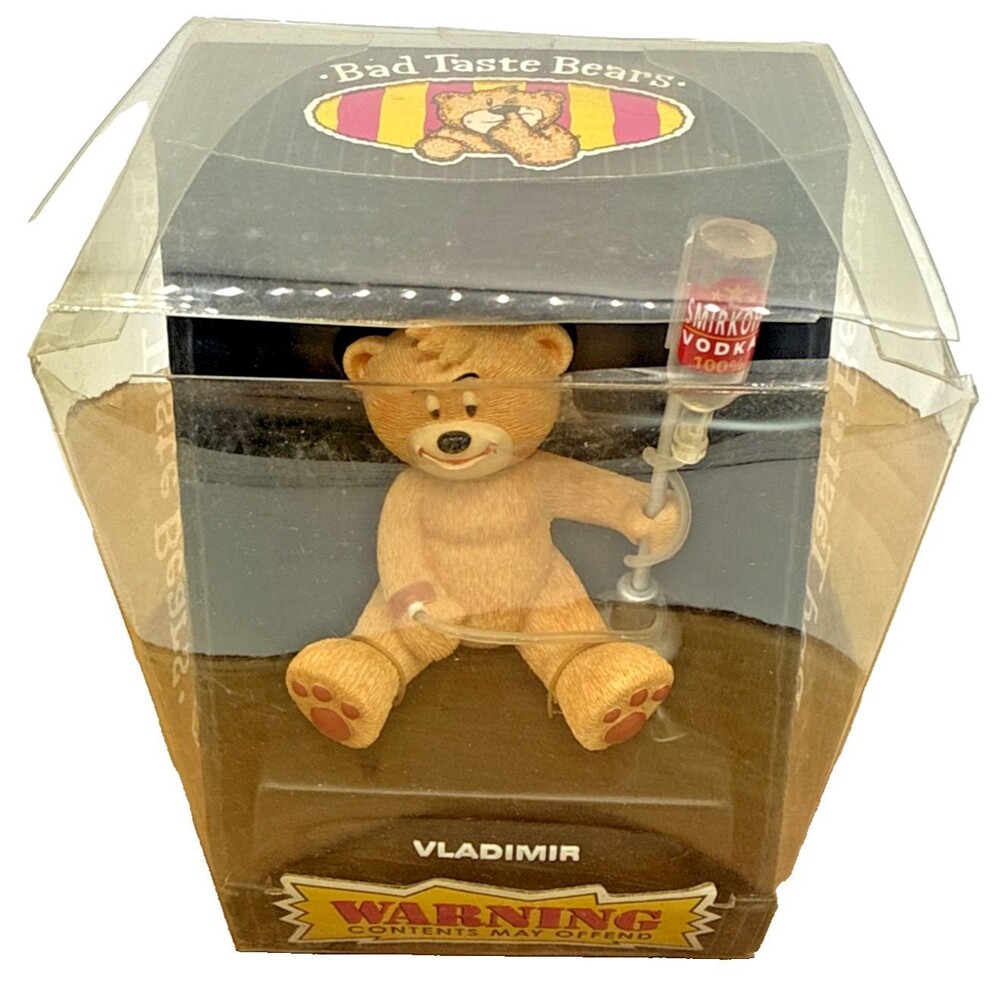 Vintage Bad Taste Bear Vladimir Vodka IV Collectible Figure Handpainted - Picture 2 of 13